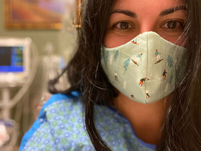 fertility warrior Johnna Muscente preparing for outpatient surgery